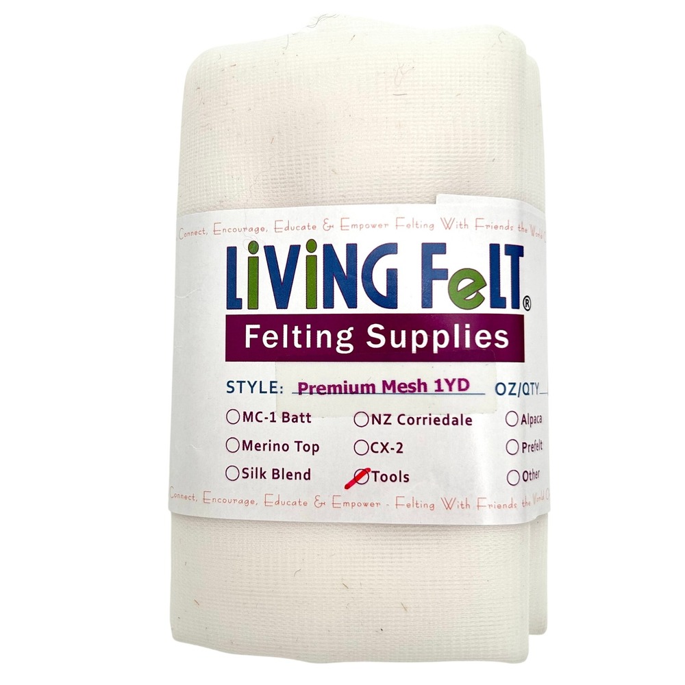 NEW Living Felt Felting Supplies Premium Mesh 1YD 14 Multicolor Wool Bundles 65g - Picture 2 of 5